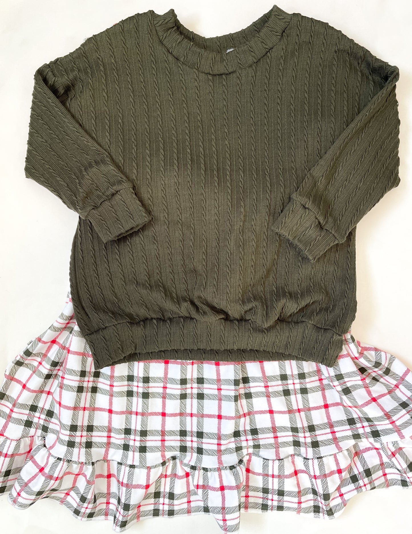 Girl's Christmas Plaid Dress