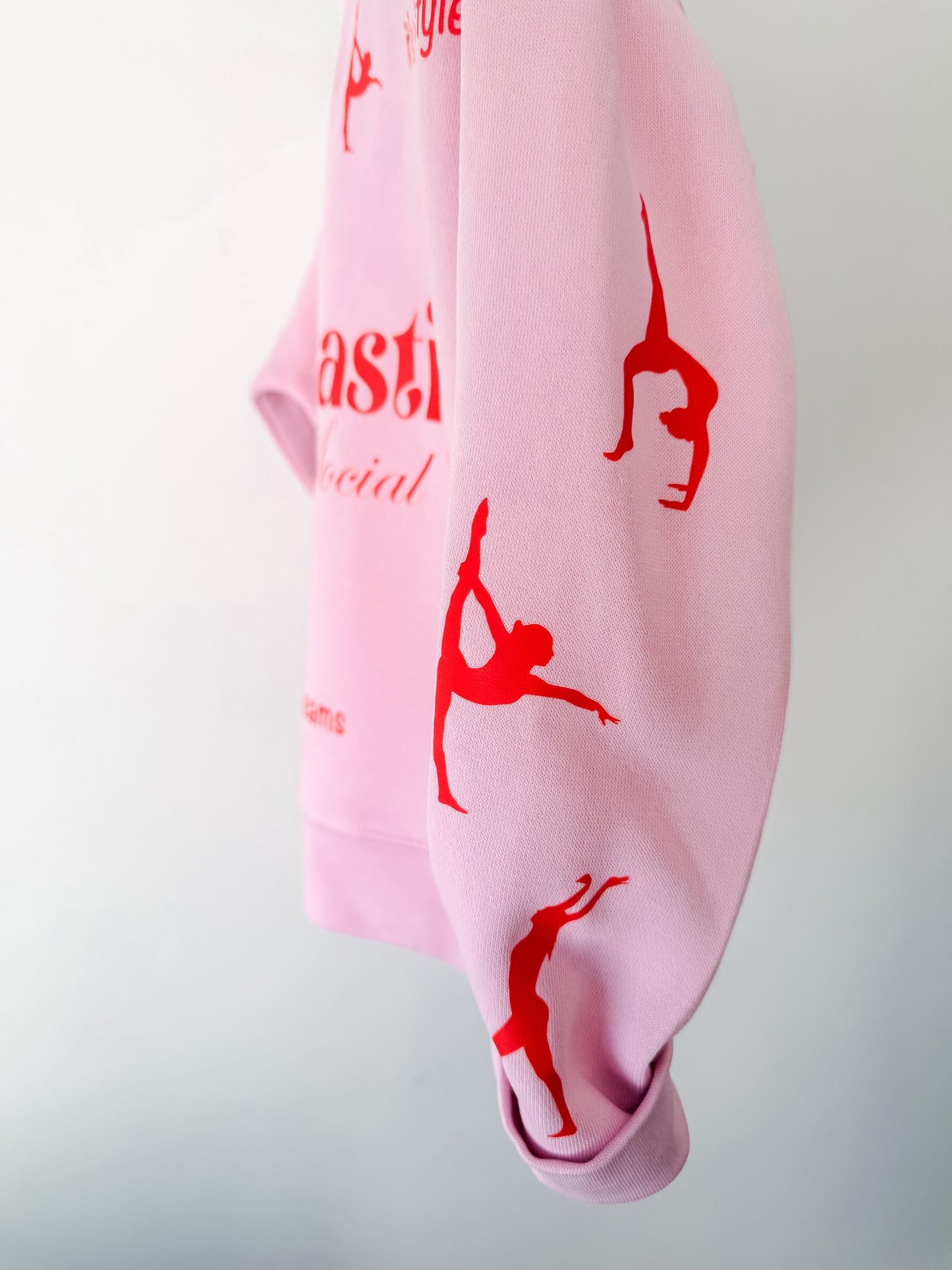 Girls Gymnastics Sweatshirt | Pink Gymnastics Social Club Crewneck