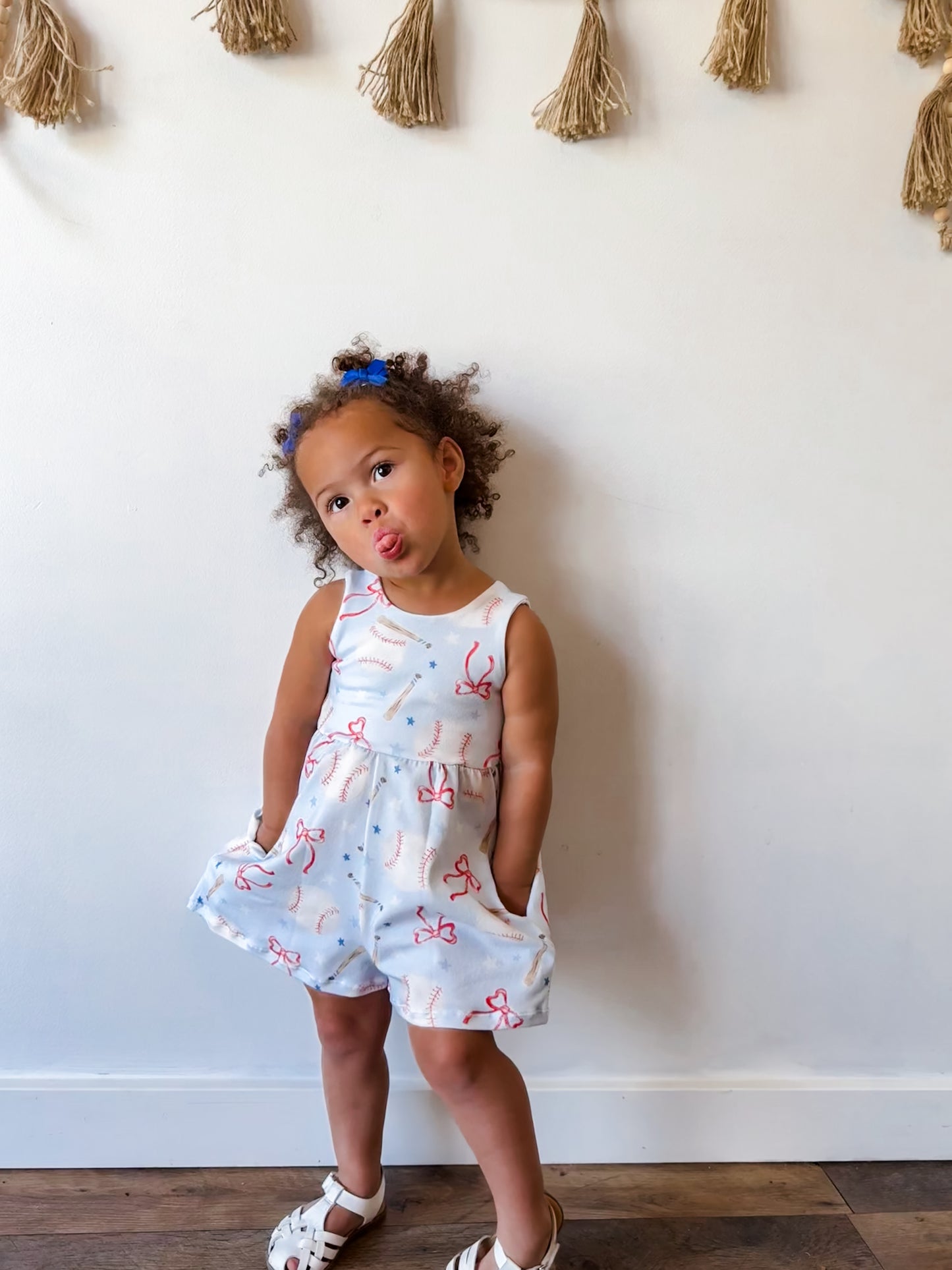 Girly Baseball Romper