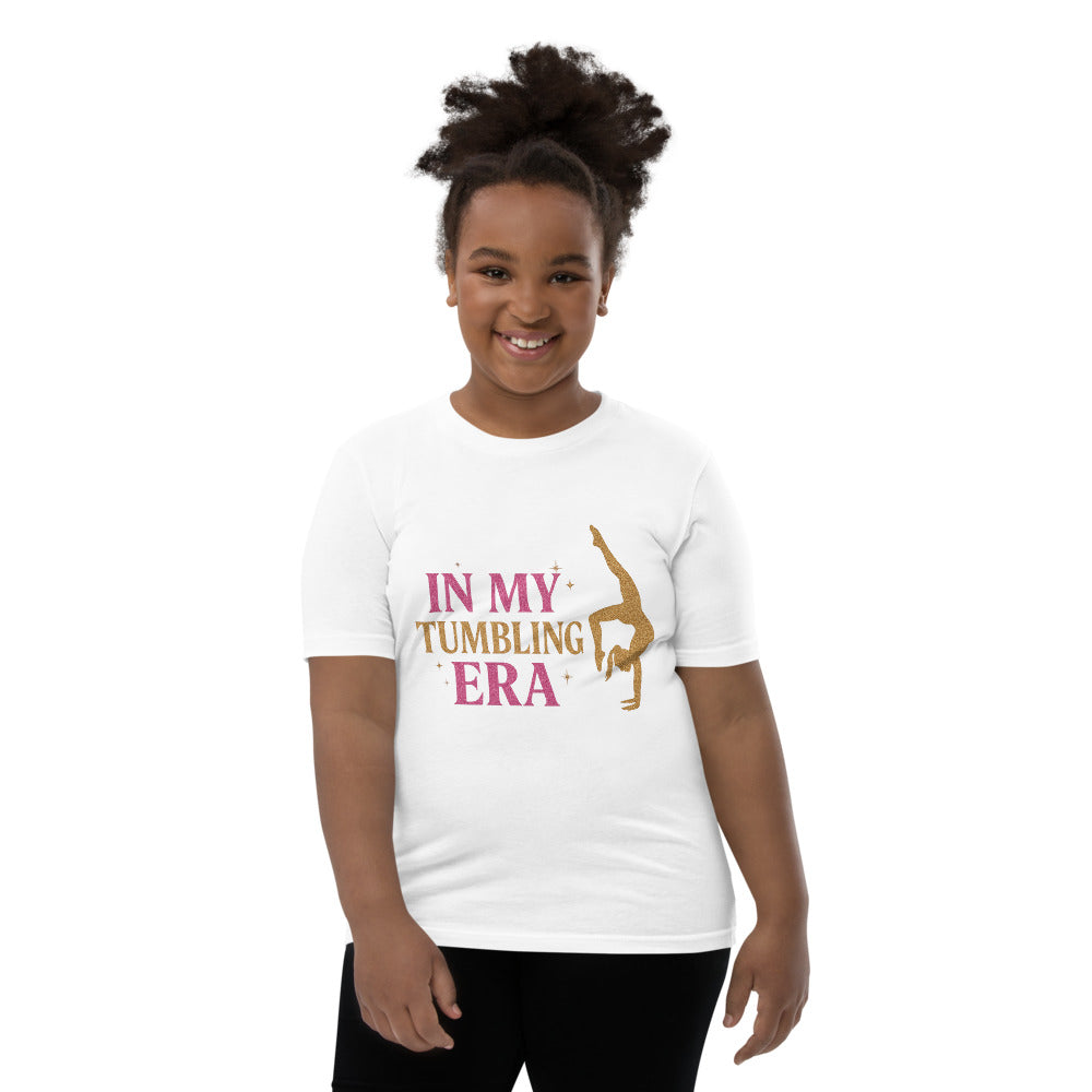 In My Tumbling Era girls shirt in White — Moore Minis
