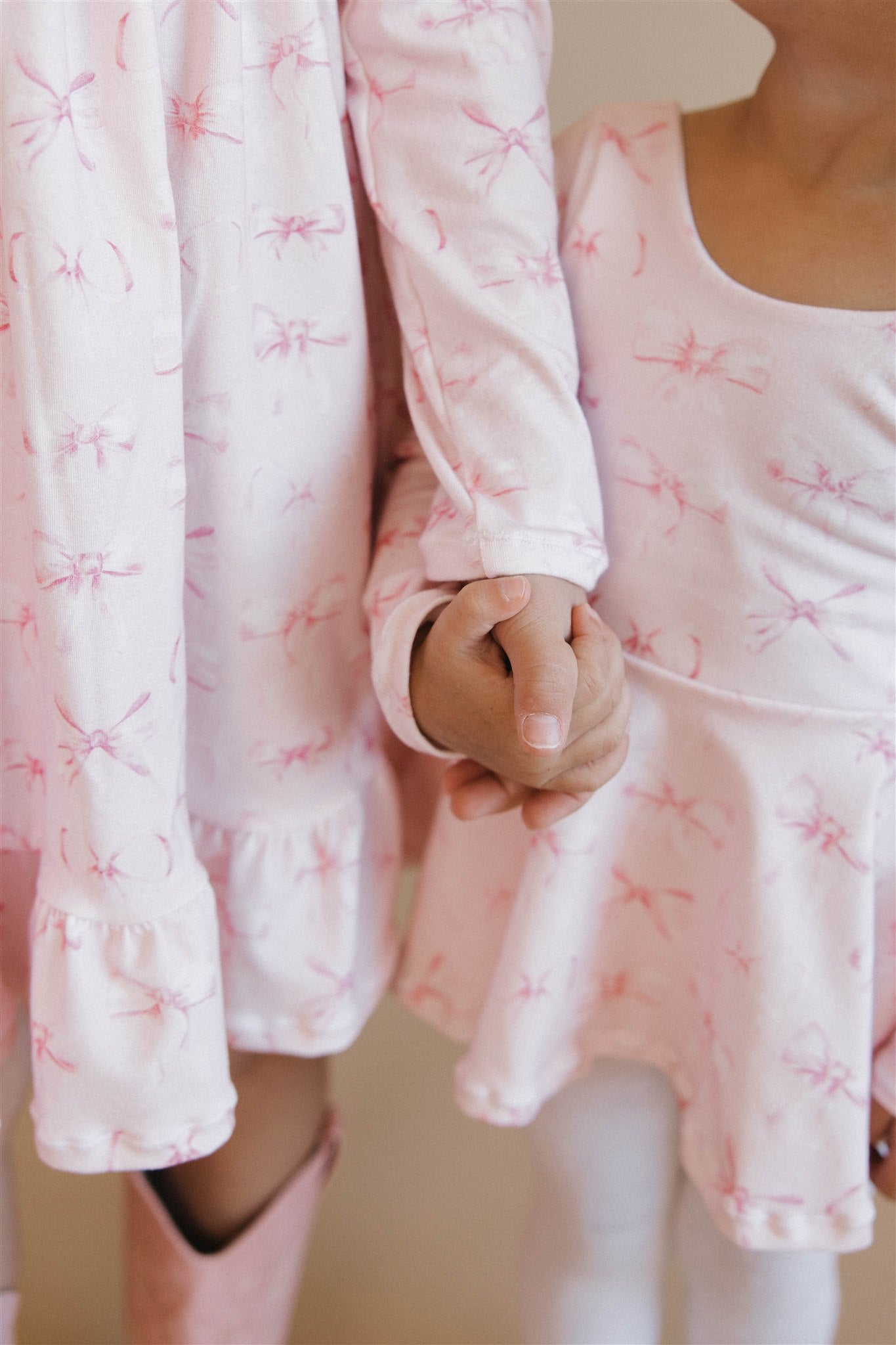 Girl's Spring Pink Bows Dress