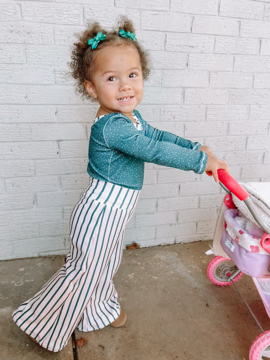 Girl's Christmas Dots Outfit