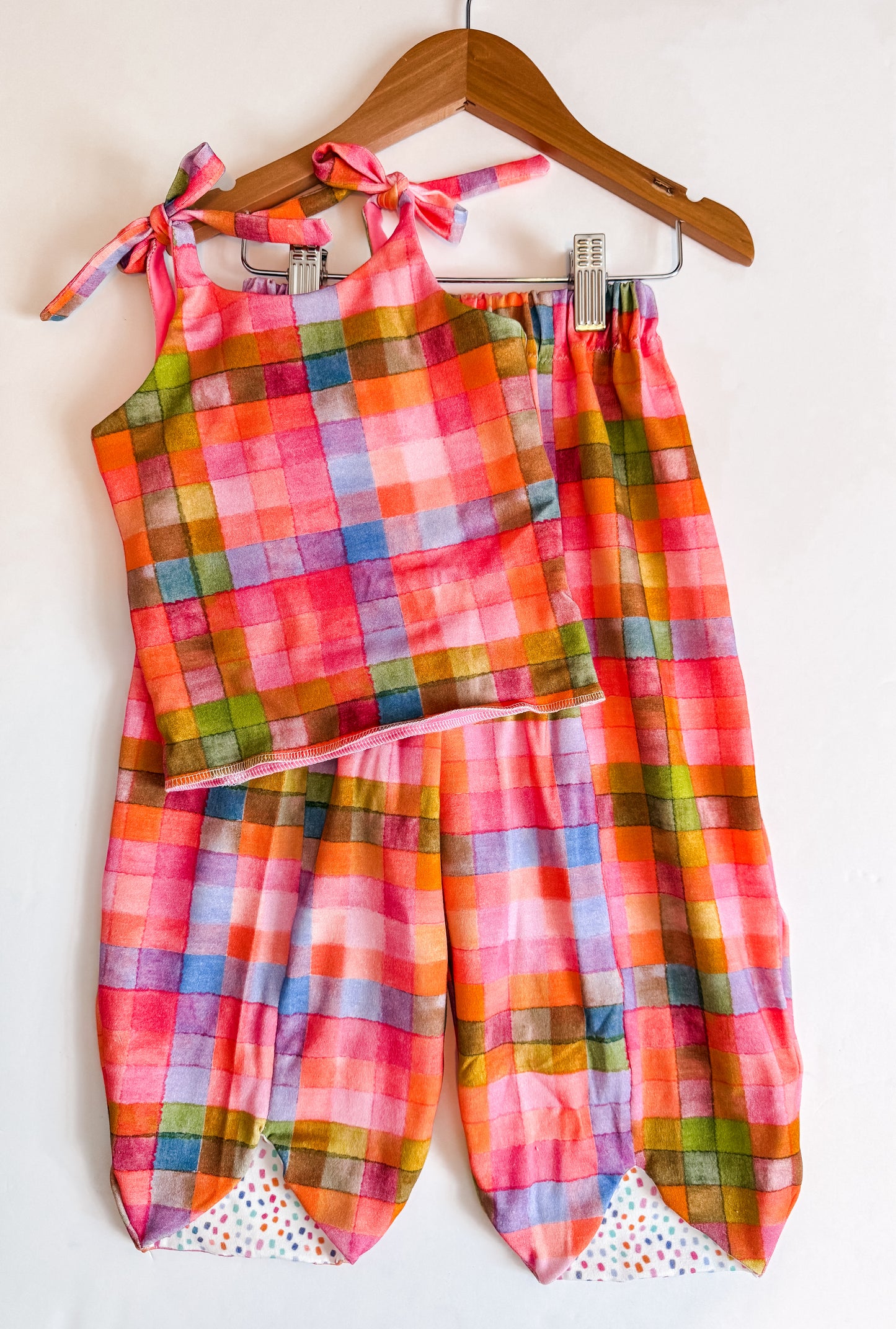 Girl's Back to School Plaid Outfit