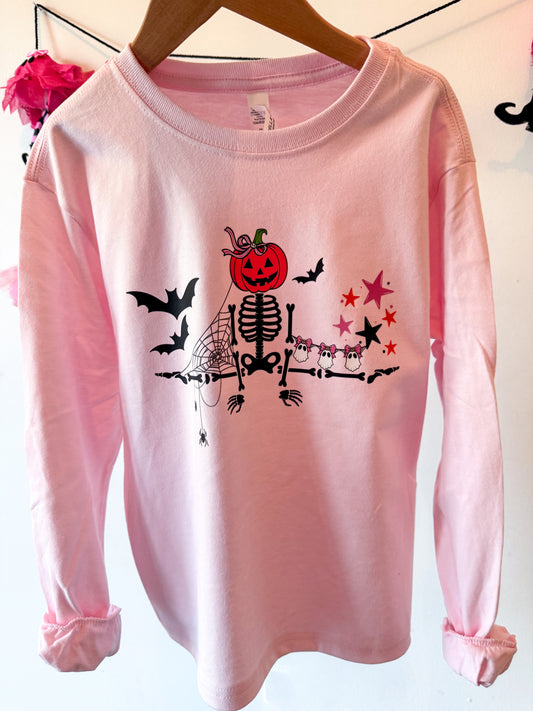 Pink Halloween Gymnast Long Sleeve