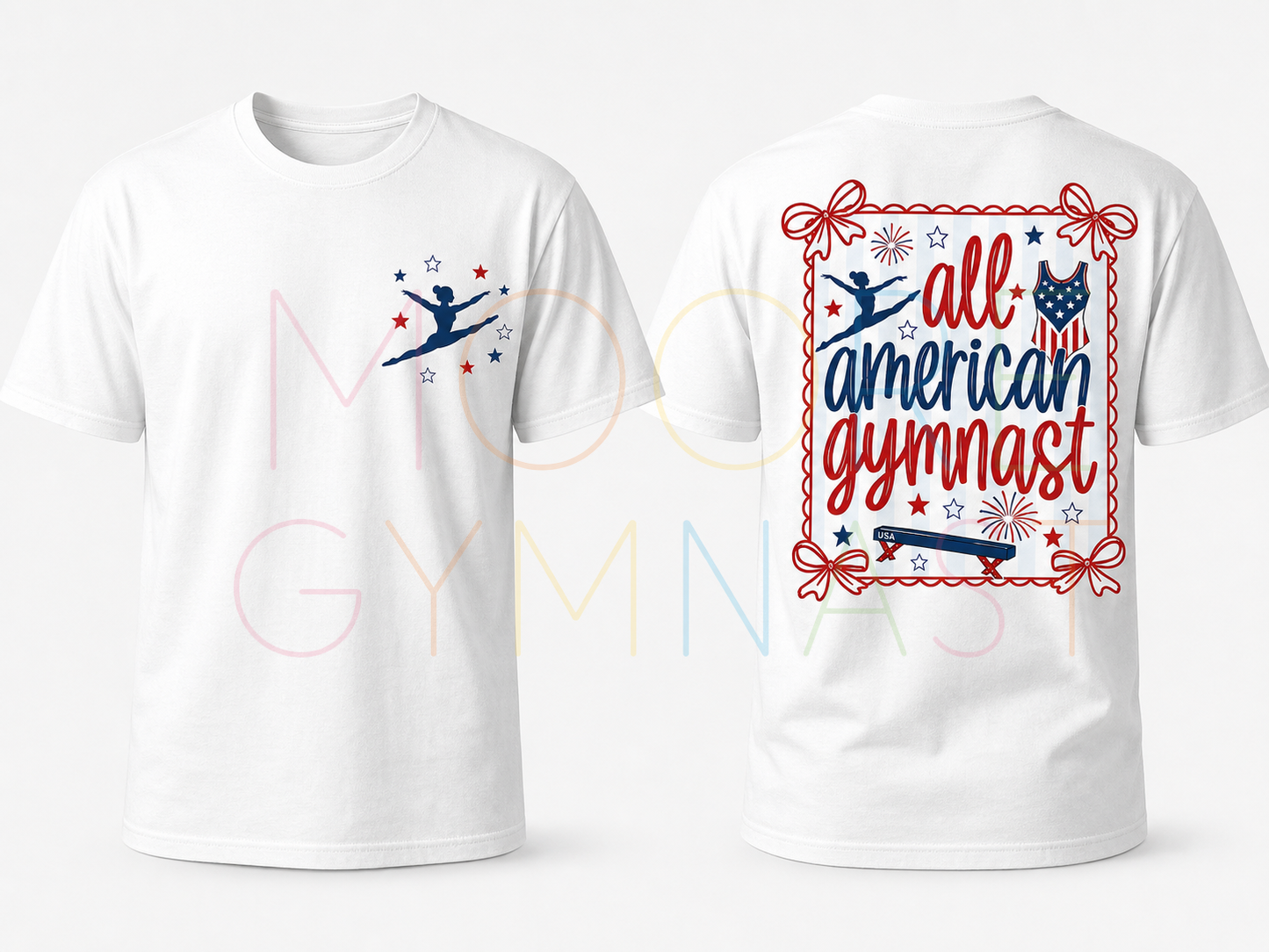 All American Gymnast Shirt for girls who love gymnastics, suitable for practice days, school days, meet weekends, and everyday wear
