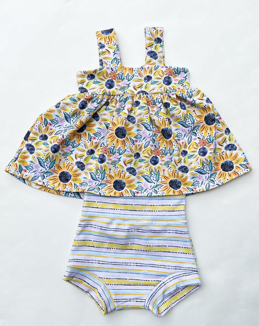 Baby Girl Sunflower Outfit - Cute and Comfortable Floral Clothes for Kids - Mommy&BBoutique