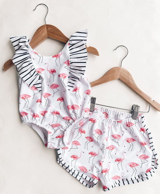 Boy's Flamingo Swim Trunks - Mommy&BBoutique