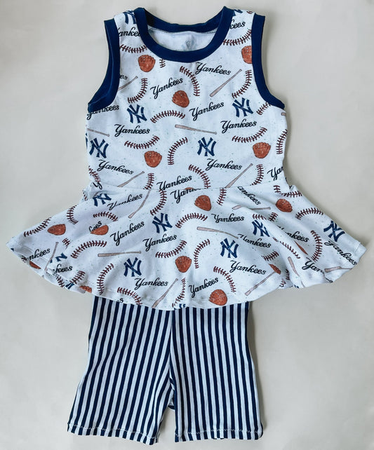 Girl's NY Yankees Outfit - Mommy&BBoutique