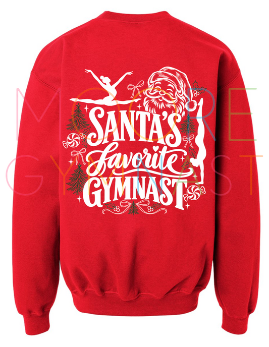 Santa's Favorite Gymnast Christmas Sweater | Gymnastics Christmas Sweater