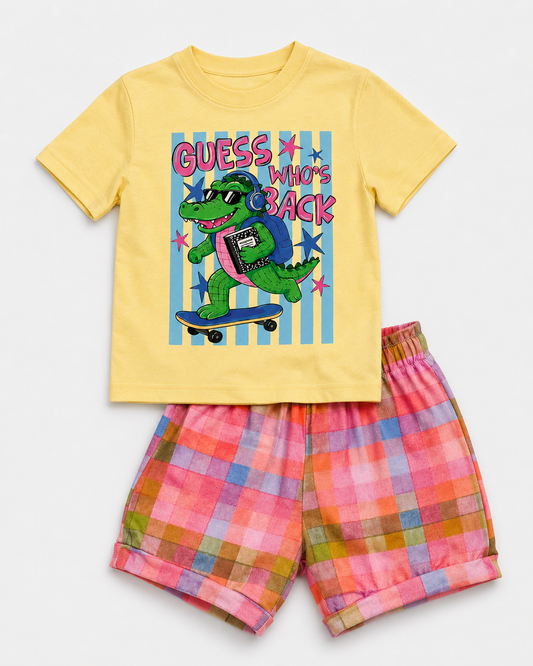 Girl's Guess Who's Back to School Tee