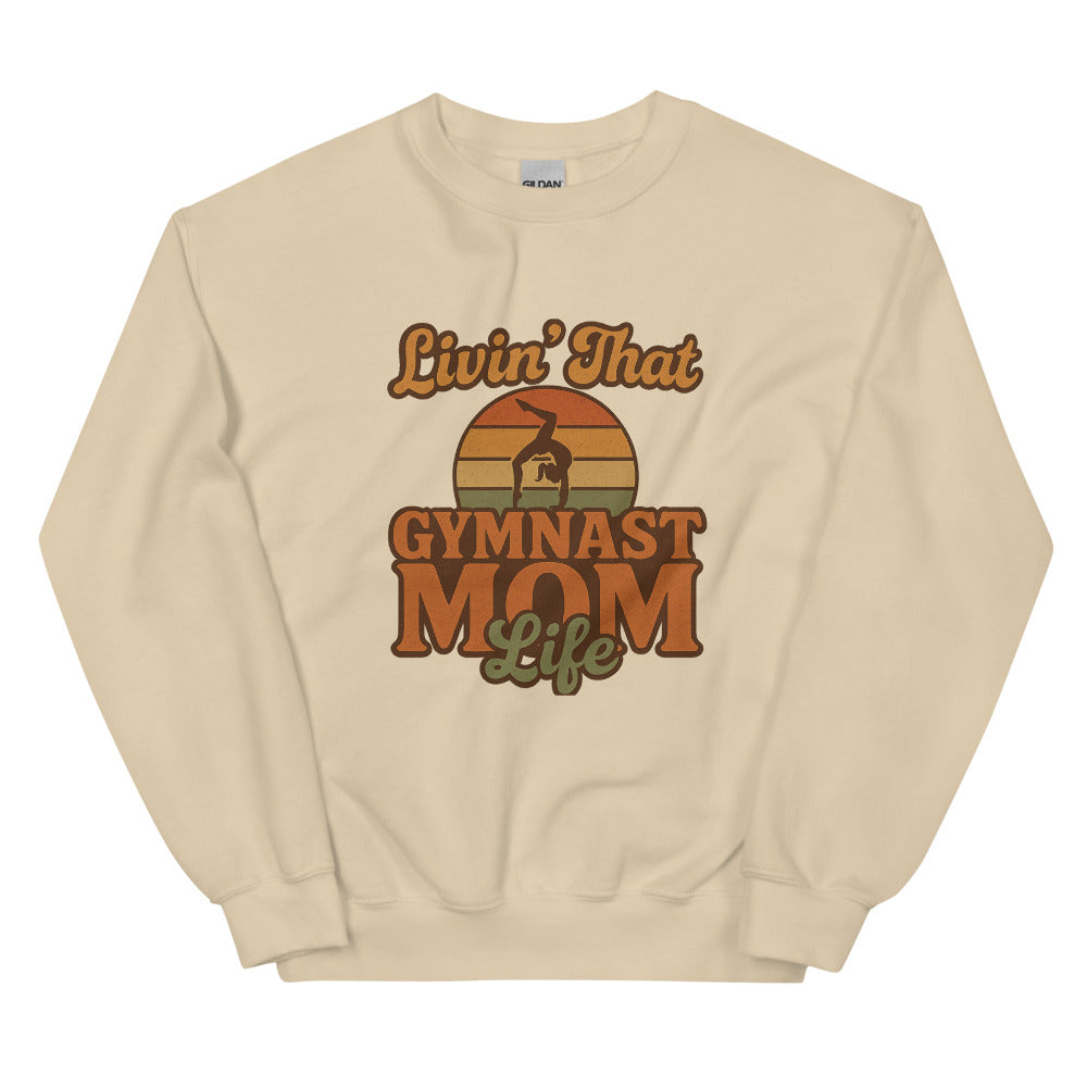 Livin That Gymnast Mom Life crewneck in Sand — Moore Minis