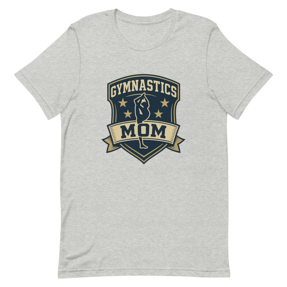Gymnastics Mom varsity shirt in Athletic Heather — Moore Minis