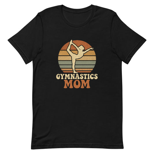 Gymnastics Mom retro shirt in Black — Moore Minis