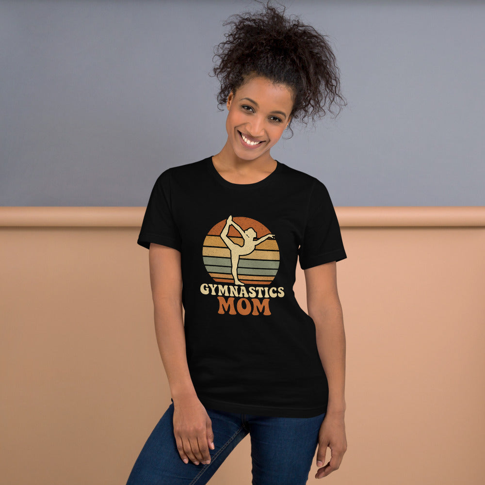 Gymnastics Mom retro shirt in Black — Moore Minis
