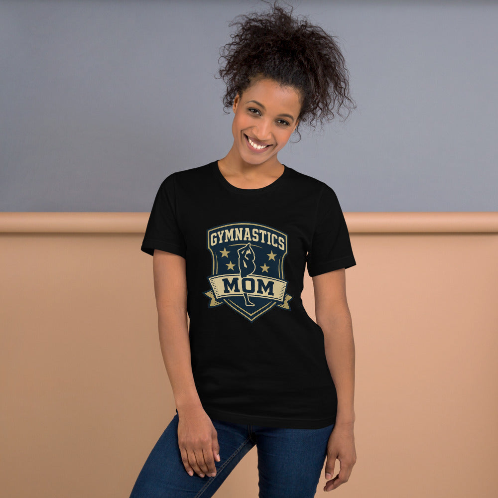 Gymnastics Mom varsity shirt in Black — Moore Minis