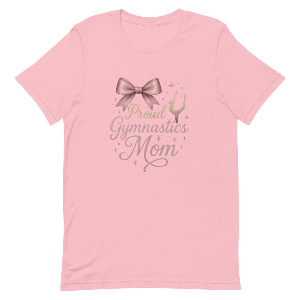 Proud Gymnastics Mom shirt in Pink — Moore Minis