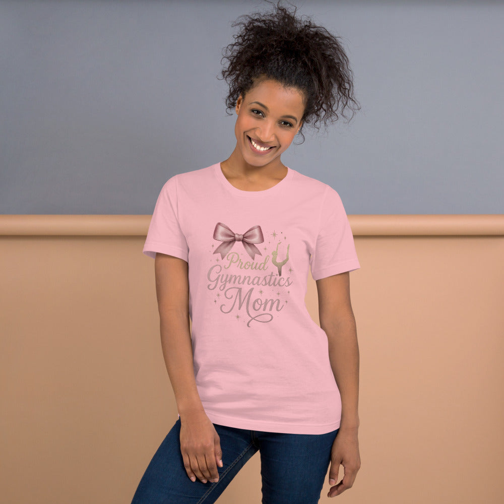 Proud Gymnastics Mom shirt in Pink — Moore Minis