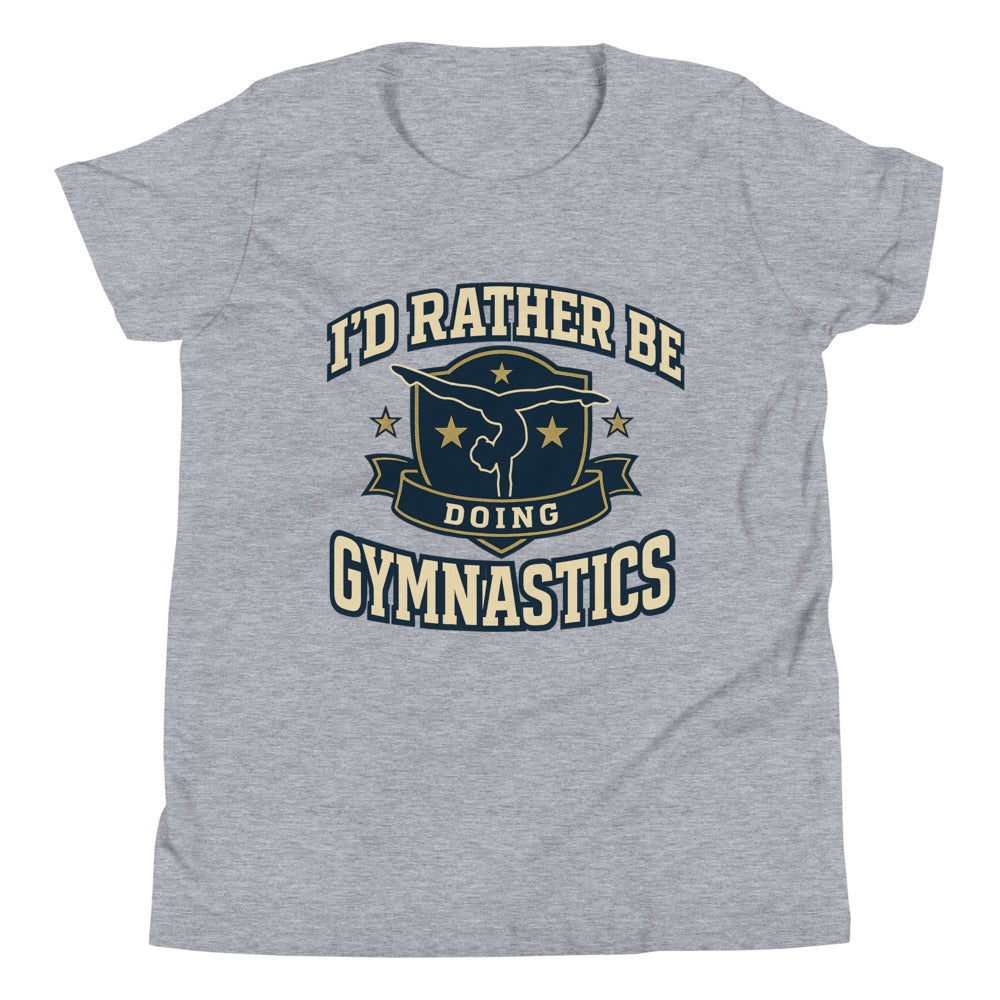 I'd Rather Be Doing Gymnastics shirt in Athletic Heather — Moore Minis