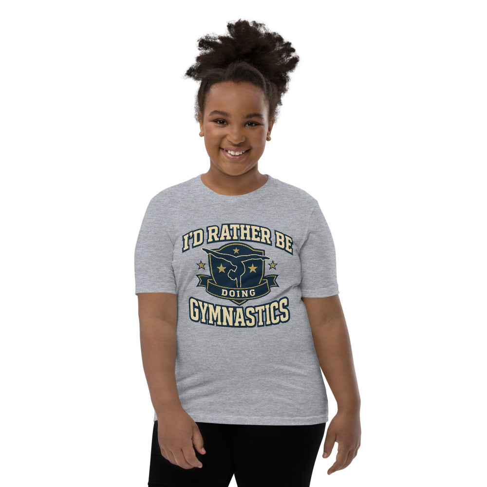 I'd Rather Be Doing Gymnastics shirt in Athletic Heather — Moore Minis