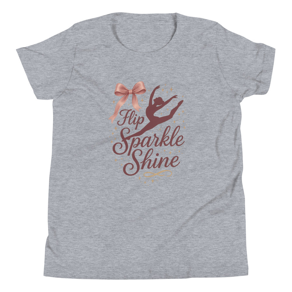 Flip Sparkle Shine gymnastics shirt in Athletic Heather — Moore Minis