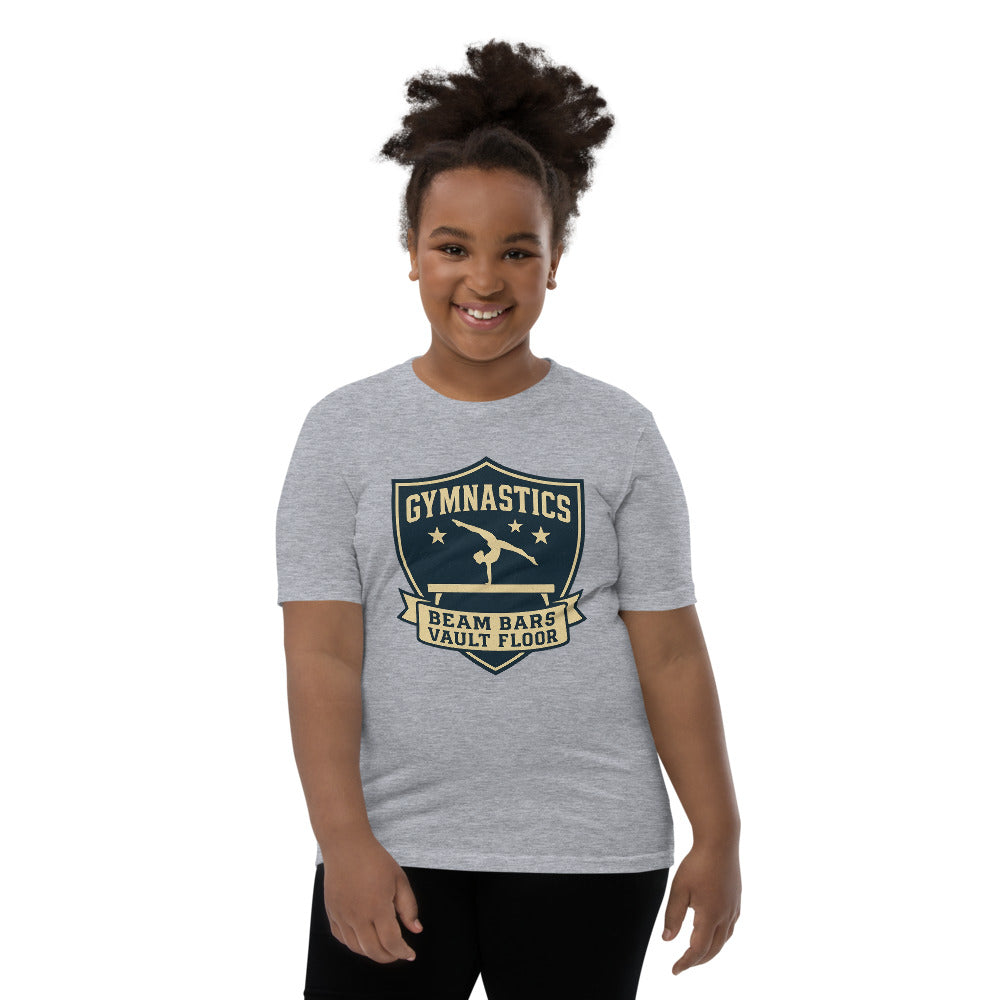 Beam Bars Vault Floor gymnastics shirt in Athletic Heather — Moore Minis