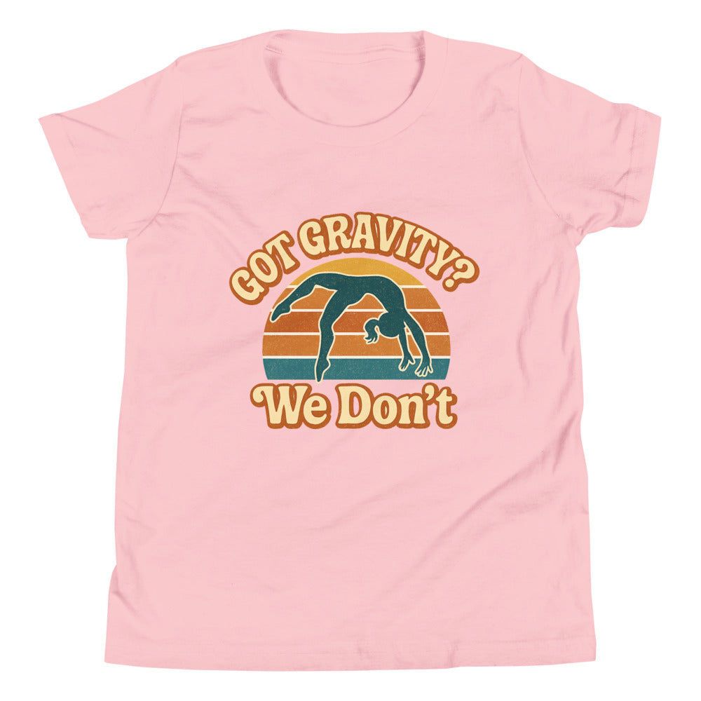 Got Gravity We Don't gymnastics shirt in Pink — Moore Minis