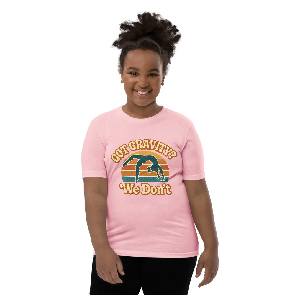 Got Gravity We Don't gymnastics shirt in Pink — Moore Minis