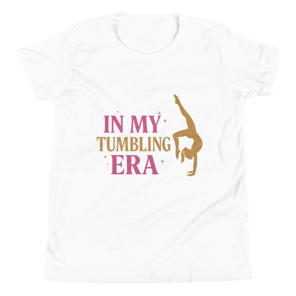 In My Tumbling Era girls shirt in White — Moore Minis